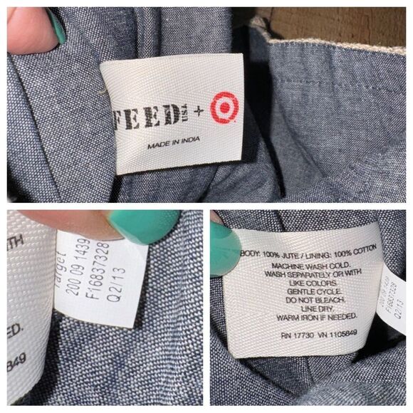 FEED target collaboration burlap tote bag - Picture 12 of 12